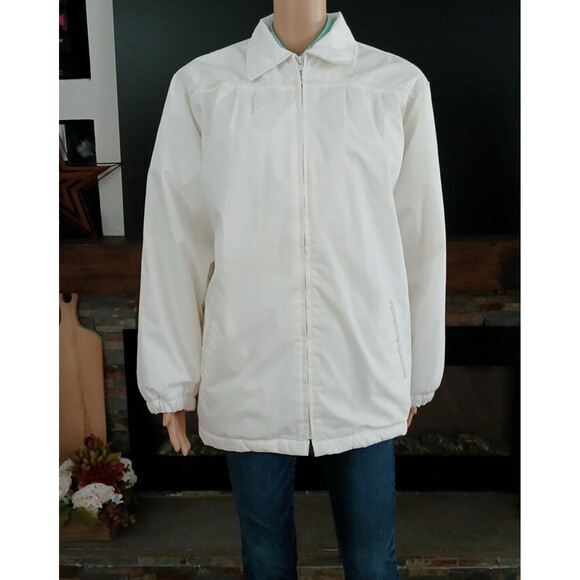 Blair Women's Ivory/White Winter Coat Classic Faux Fur Interior Comfortable Zip - Picture 2 of 16